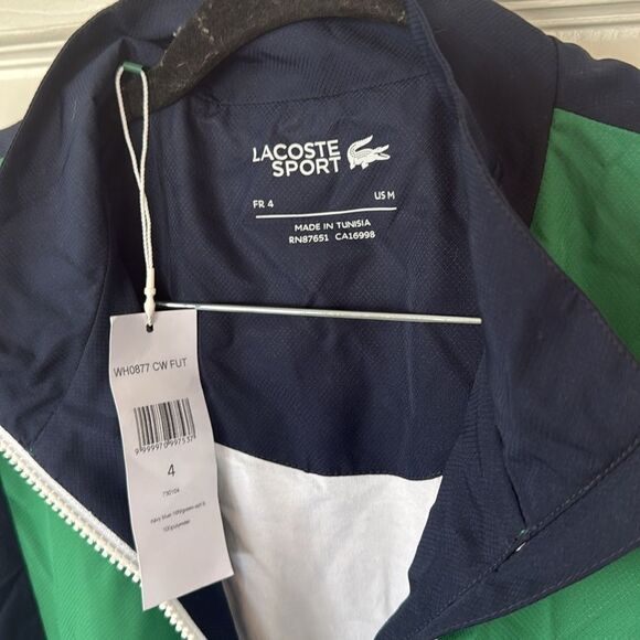 Lacoste Men's Sport Colorblock Lightweight Full Zip-Up Jacket Size US M NWT - Picture 8 of 9